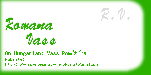 romana vass business card